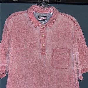 johnnie-O Pink/Red Polo Shirt Soft Cotton Casual